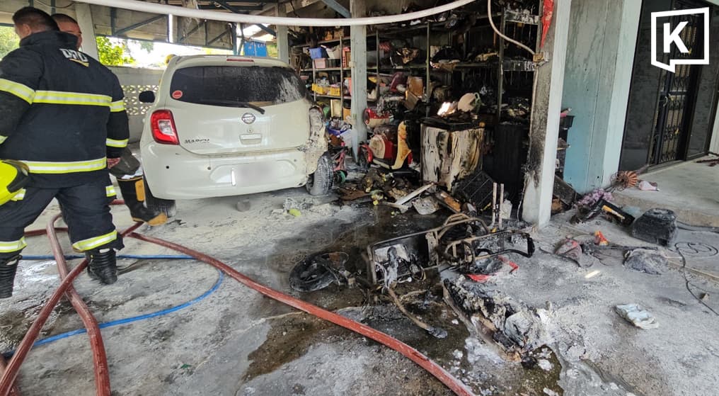 E-bike explodes while charging, nearly burns down Chonburi house