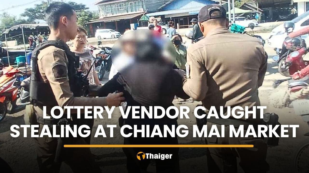 Lottery vendor caught trying to steal from 80-year-old at Chiang Mai market