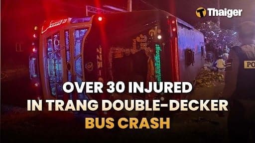 Bus Crash in Trang Injures 30+, Mass Arrests in Krabi