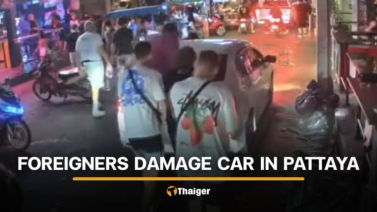 Two foreign tourists jump on moving Bolt car in Pattaya, driver gets compensation