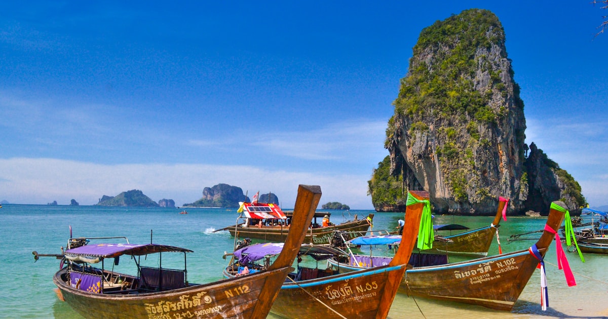 Crystal clear water at a hidden Thai island beach